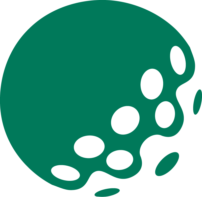 green golf ball logo